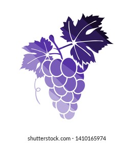 Icon Of Grape. Flat Color Ladder Design. Vector Illustration.