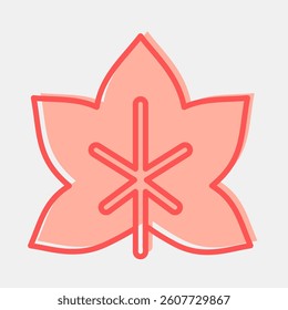 Icon grape. Plant leaves elements. Icon in two tone style.