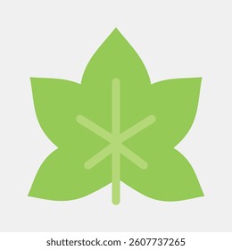 Icon grape. Plant leaves elements. Icon in flat style.