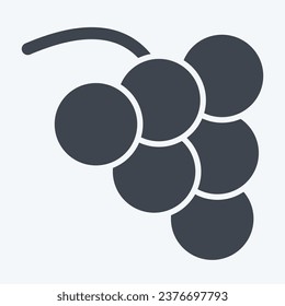 Icon Grape. related to Fruit and Vegetable symbol. glyph style. simple design editable. simple illustration