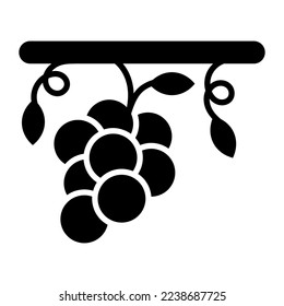 An icon of grapes, antioxidant fruit