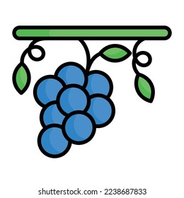 An icon of grapes, antioxidant fruit