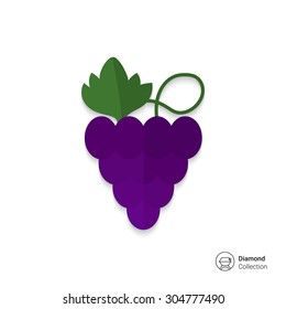 Icon of grapes bunch