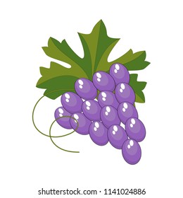 Icon of grapes .Vector illustration.