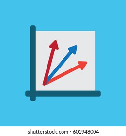 icon graph finance growth with background