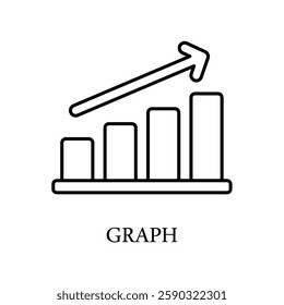 Icon a graph, isolated against a clean background.
