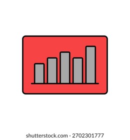 Icono de un gráfico, aislado contra un fondo limpio.