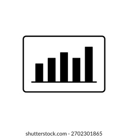 Icono de un gráfico, aislado contra un fondo limpio.