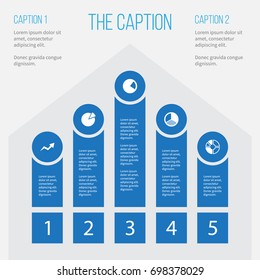 Icon Graph Set Of Pie Bar, Increase, Segment And Other Vector Objects. Also Includes Circle, Part, Report Elements.