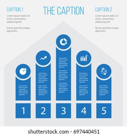 Icon Graph Set Of Statistic, Increase, Growth And Other Vector Objects. Also Includes Circle, Part, Growth Elements.