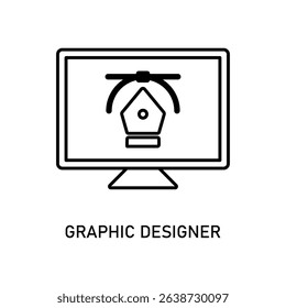 Icon a graphic designer, isolated against a clean background.