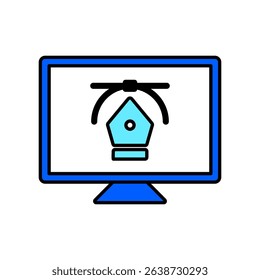 Icon a graphic designer, isolated against a clean background.