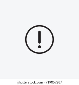 Icon graphic drawing carefully danger, Warning, exclamation mark. Black and white pictogram for web design. Vector flat illustrations, logo