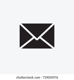 Icon graphic envelope. Black and white pictogram for web design. Vector flat illustrations, logo