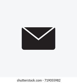 Icon graphic envelope. Black and white pictogram for web design. Vector flat illustrations, logo