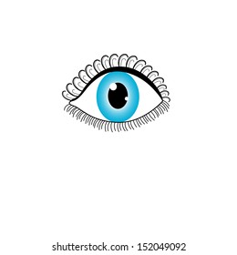 icon graphic eye on a white background