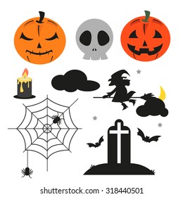 Icon graphic in halloween night.