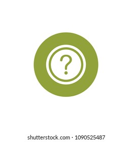 Icon graphic illustration. Question mark. Black and white pictogram for web design. Vector flat illustrations, logo