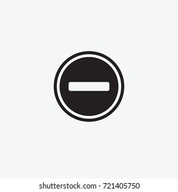 Icon graphic pattern Minus sign. Black and white pictogram for web design. Vector flat illustrations, logo