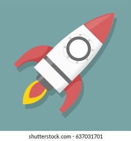 Icon graphic rocket launch vector illustration
