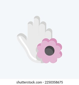 Icon Gratitude. related to Psychological symbol. flat style. simple illustration. emotions, empathy, assistance