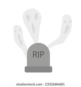 eine Ikone des Grabes auf dem Friedhof. Vektorgrafik. Stockbild.
