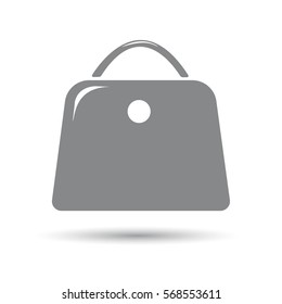 Icon gray bag on a white background