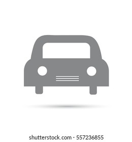 Icon gray car on white background
