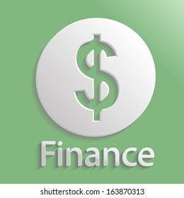Icon gray finance with shadow