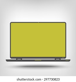 Icon gray laptop as a concept