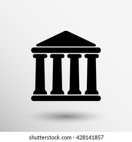 icon Greek architecture Bank building column classic.