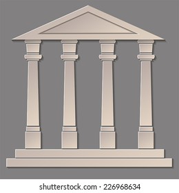 Icon of a Greek temple. 