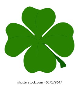 icon green cloverleaf on a white background. a template for the feast of Saint Patrick or the company logo. vector illustration