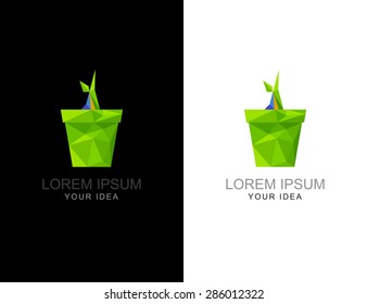 Icon green concept, template for branding and corporate, vector illustration.
