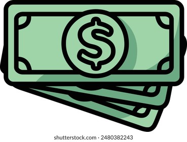 Icon of green dollar bills