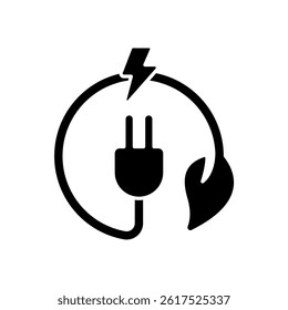 Icon a green energy, isolated against a clean background.