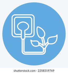 Icon Green Energy. related to Environment symbol. blue eyes style. simple illustration. conservation. earth. clean