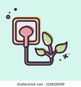 Icon Green Energy. related to Environment symbol. MBE style. simple illustration. conservation. earth. clean