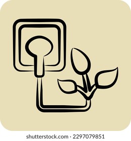 Icon Green Energy. related to Environment symbol. glyph style. simple illustration. conservation. earth. clean