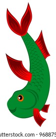 Icon green fish