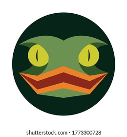
Icon with a green lizard head.