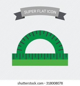 Icon of green protractor ruler