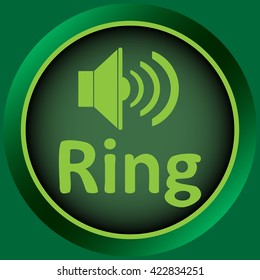 Icon green ring loudspeaker