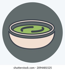Icon Green Sauce - Color Mate Style - Simple illustration,Editable stroke,Design template vector, Good for prints, posters, advertisements, announcements, info graphics, etc.
