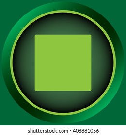 Icon green stop symbol