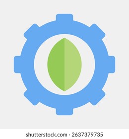 Icon green tech. Renewable energy elements. Icon in flat style.