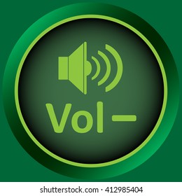 Icon green volume minus