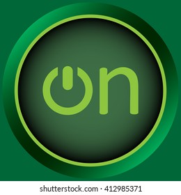 Icon green word on