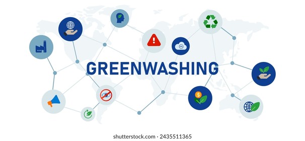 icon greenwashing fake information false manipulation and non transparent business marketing