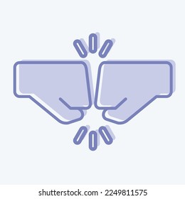Icon Greeting. related to Psychological symbol. two tone style. simple illustration. emotions, empathy, assistance